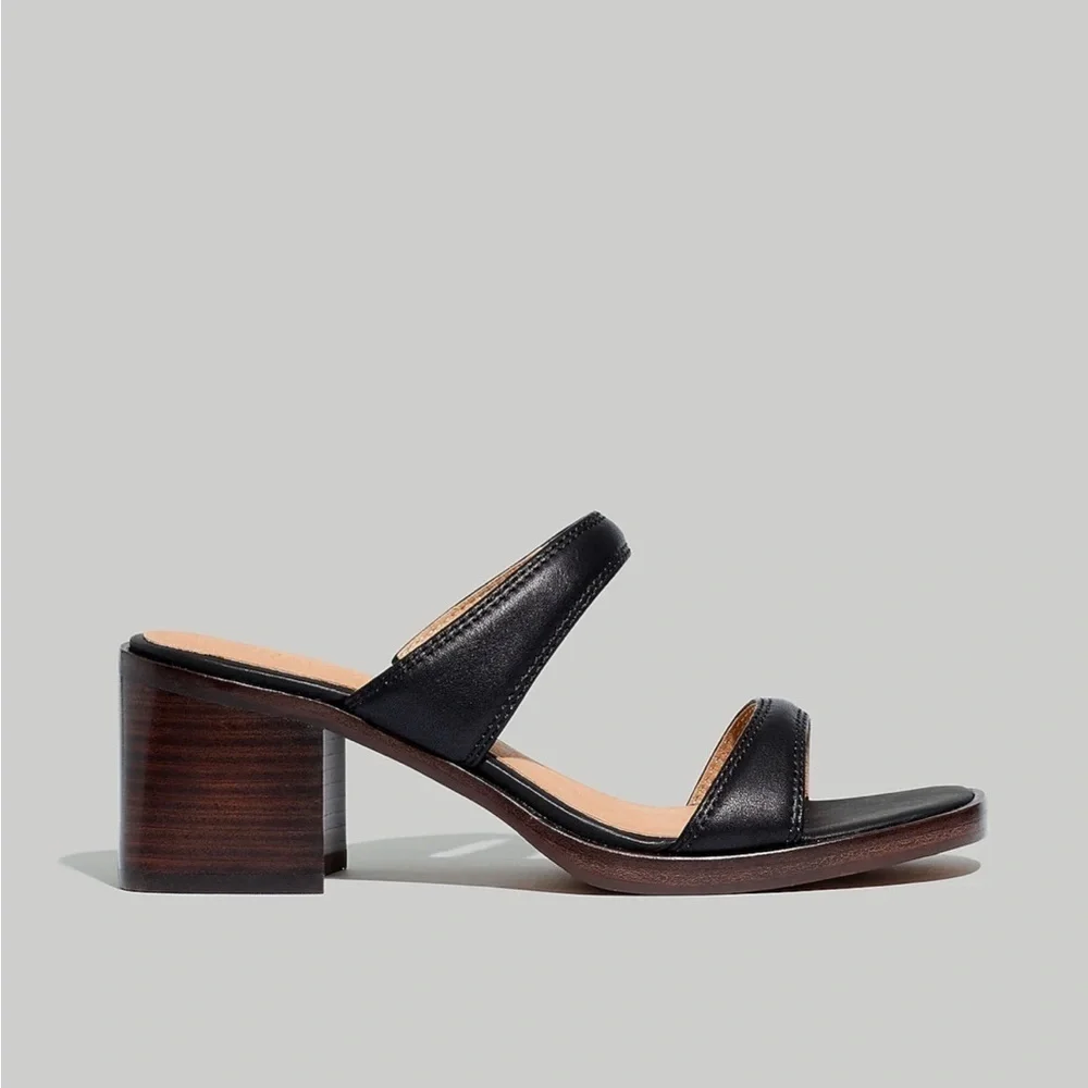NEW Madewell The Saige Double-Strap Sandal in Leather NK041